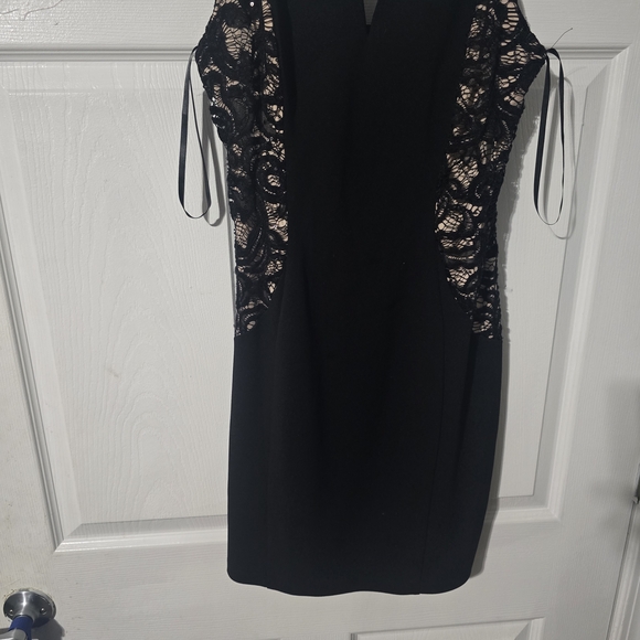 BCX Black and Gold Backless Dress - Picture 2 of 4